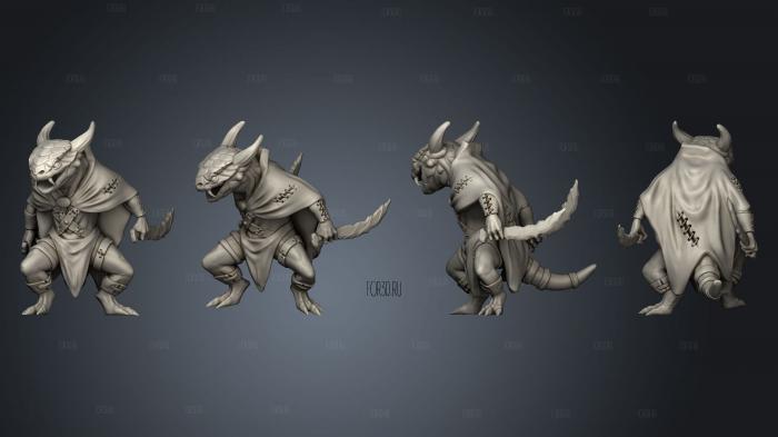 Lizardfolk Rogue stl model for CNC