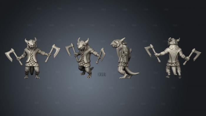 Lizardfolk Warrior 3d stl модель для ЧПУ