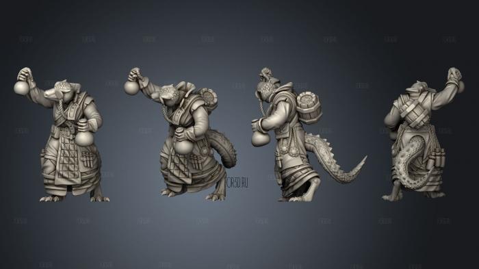 Lizardman Tribe Alchemist stl model for CNC