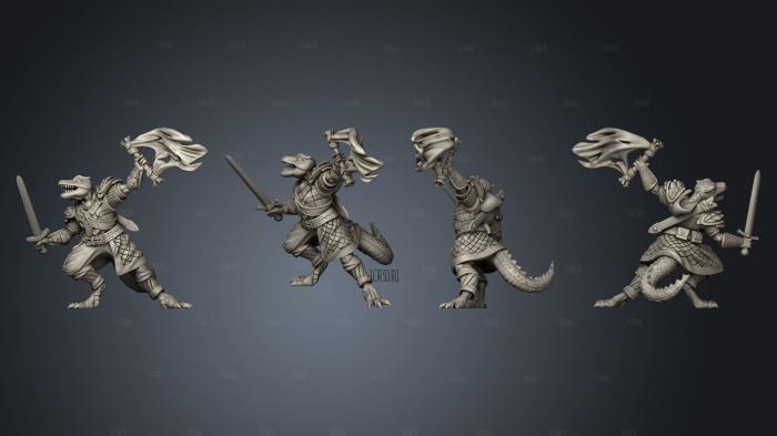 Lizardman Tribe Bannerman stl model for CNC