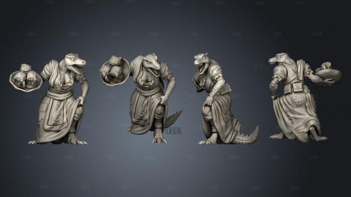 Lizardman Tribe Waitress 3d stl модель для ЧПУ