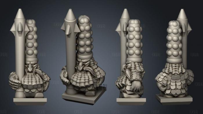 Magma Rocketlauncher Crew 1 stl model for CNC