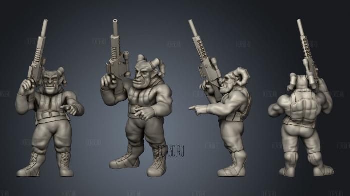 Male Troll Cop Sniper stl model for CNC