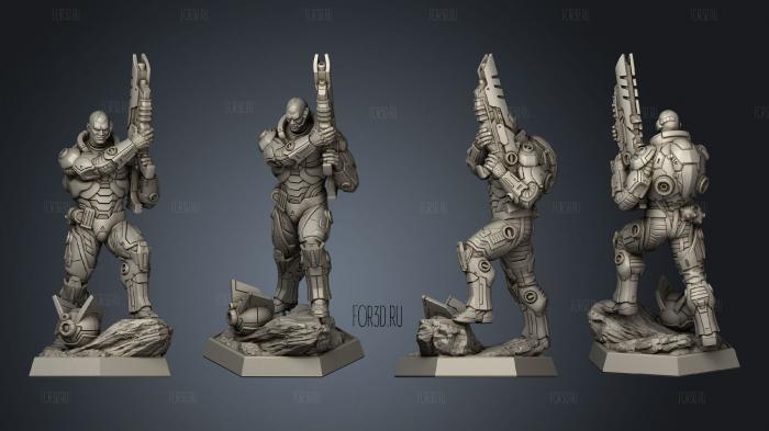 Marine Sergeant stl model for CNC