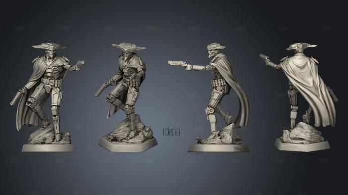 Mech Gunslinger stl model for CNC