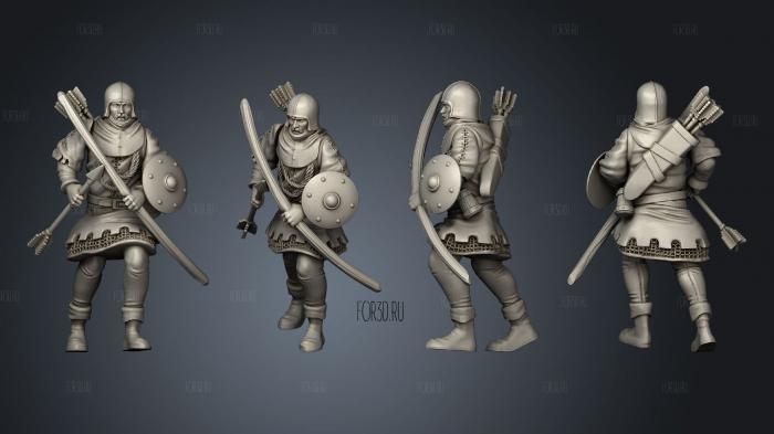 MEDIEVAL ARCHER 2 stl model for CNC