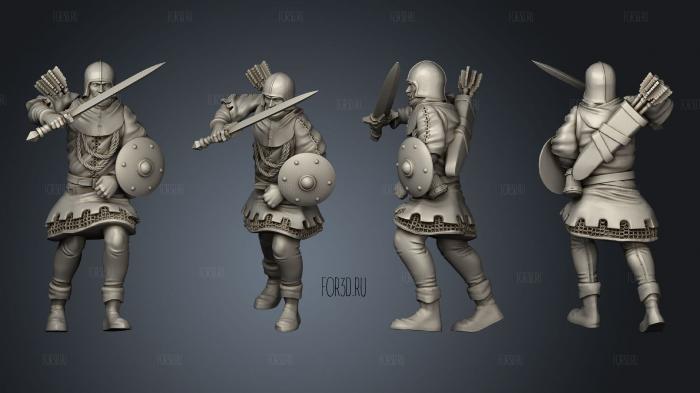 MEDIEVAL ARCHER 3 stl model for CNC