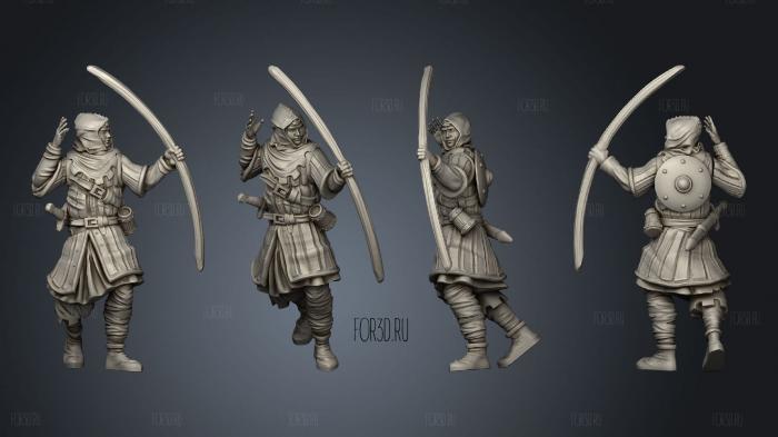 MEDIEVAL ARCHER stl model for CNC