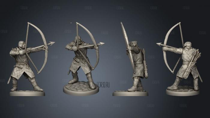 Medieval bowman 01 stl model for CNC