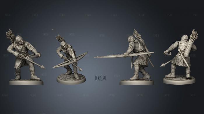 Medieval bowman 04 stl model for CNC