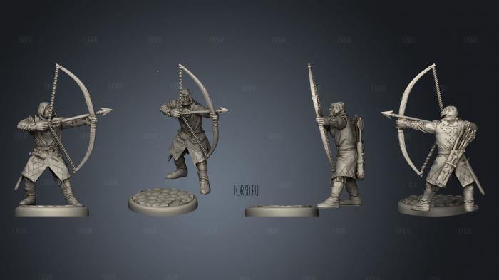 Medieval bowman 10 stl model for CNC