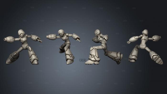 megaman x static pose 1 3d stl модель для ЧПУ