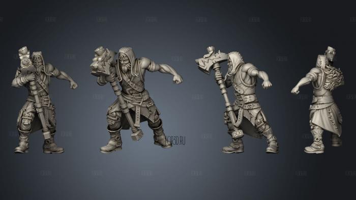 Melee Bandit 3 B stl model for CNC