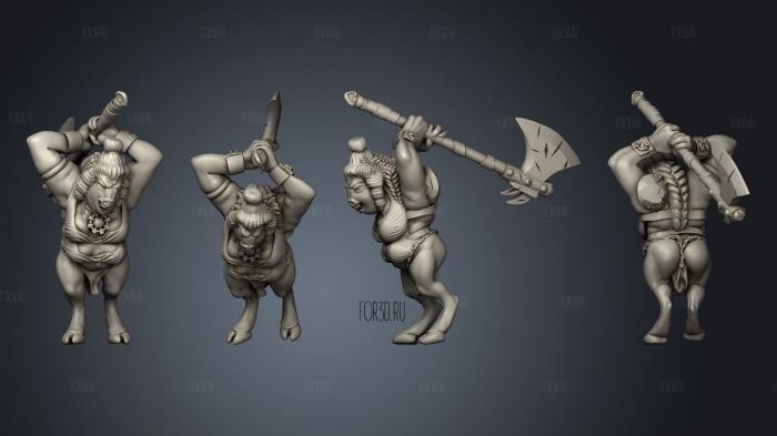 Minotaur A Female Overhead 3d stl модель для ЧПУ