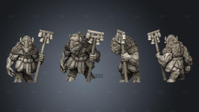 minotaur shaman stl model for CNC