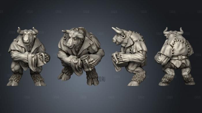 Minotaurs Barkeep stl model for CNC