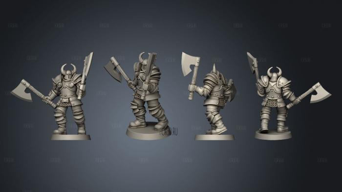 Monstrous Encounters Chaotic Warriors stl model for CNC