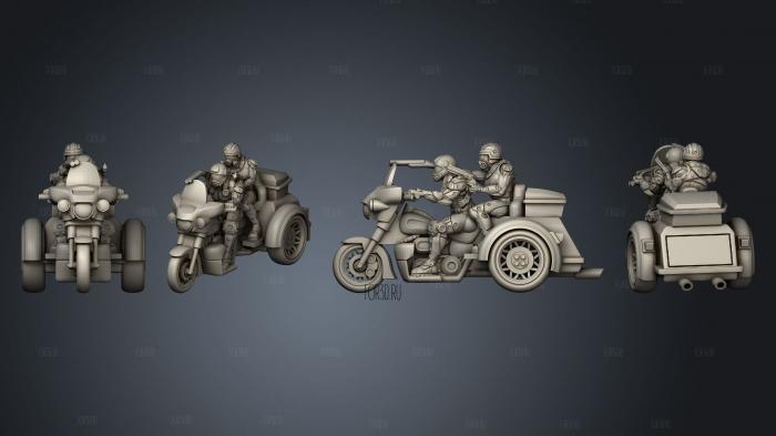 motorbike trike stl model for CNC