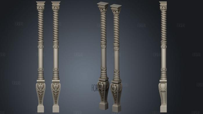 Twisted column for the iconostasis 3d stl for CNC