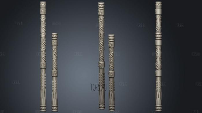 Столб резной 3d stl модель для ЧПУ