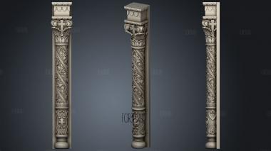 Carved Post from the Iconostasis stl model for CNC