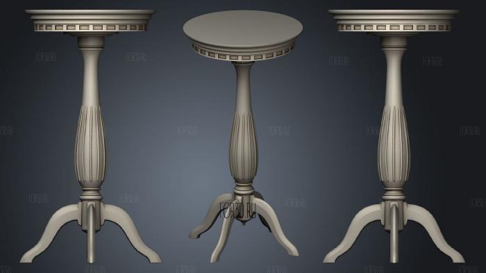 Round carved table 3d stl for CNC
