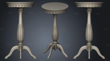 Round carved table stl model for CNC