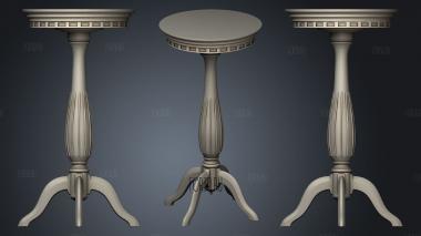 Table and flower stand stl model for CNC