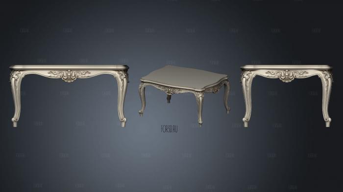 Carved Coffee table 3d stl for CNC