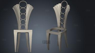 Country style chair stl model for CNC