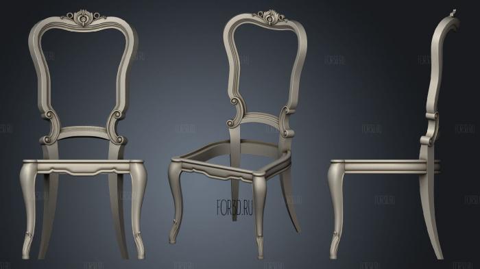 Classic chair 3d stl for CNC