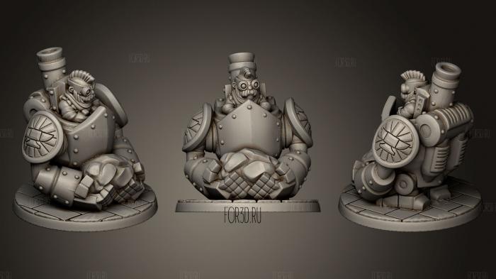 Dwarfclan Stonethrower stl model for CNC