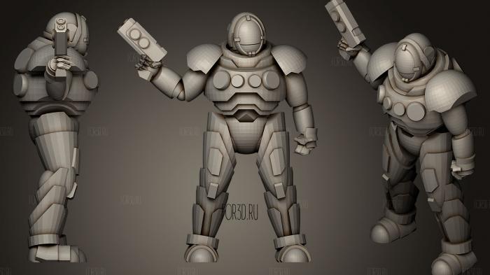 Power Armored Trooper stl model for CNC