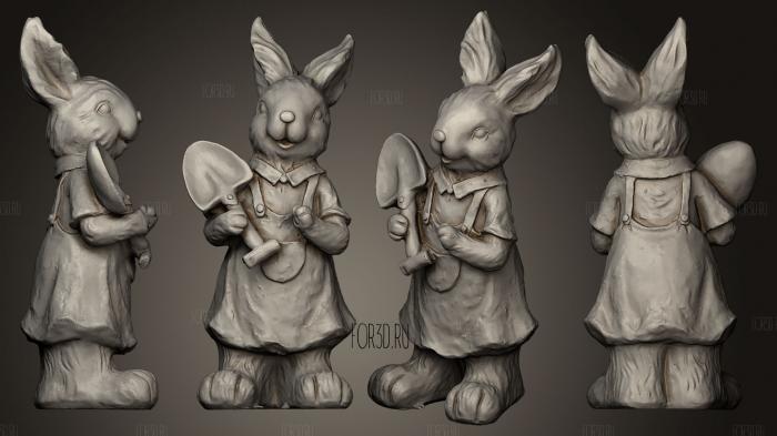 Rabbit model stl model for CNC