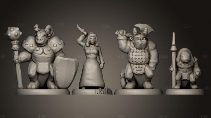 Tribes of the Dark Forest stl model for CNC