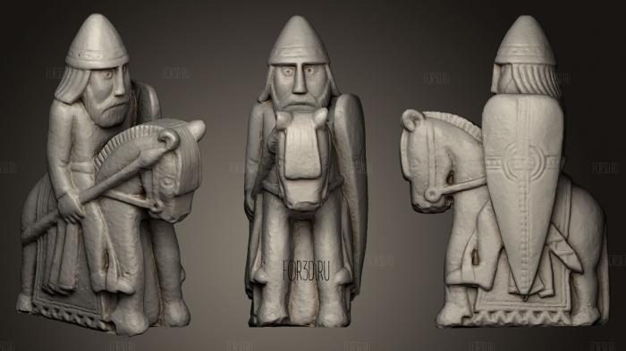 Viking Knight test redo stl model for CNC