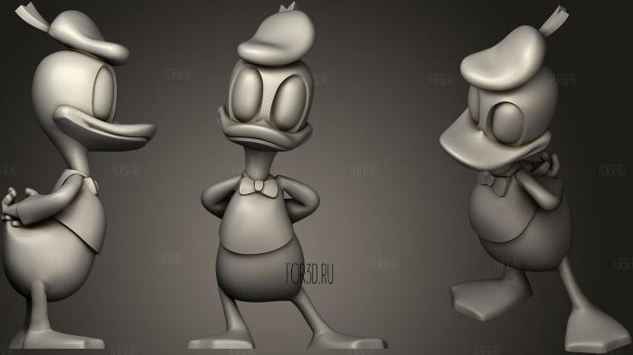 Donald Duck Figurine stl model for CNC