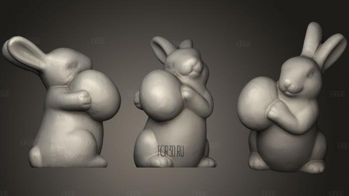 Easter Bunny With Egg 3d stl модель для ЧПУ