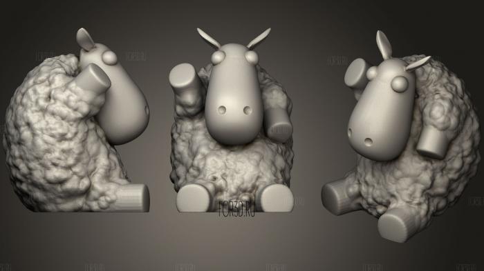 Fluffy Sheep (Single & Multi Material) 3d stl модель для ЧПУ