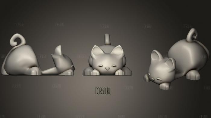 Keychain   Smartphone Stand cat stl model for CNC