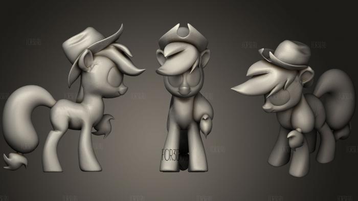 My Little Pony   Applejack stl model for CNC