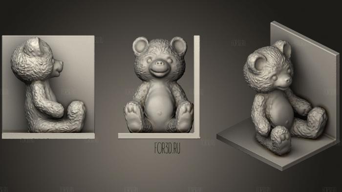Teddy Bear Bookends (Left And Right) stl model for CNC