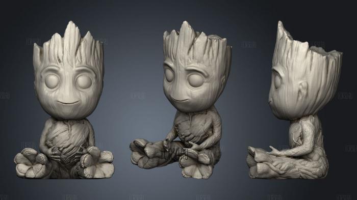 Baby Groot (2) stl model for CNC