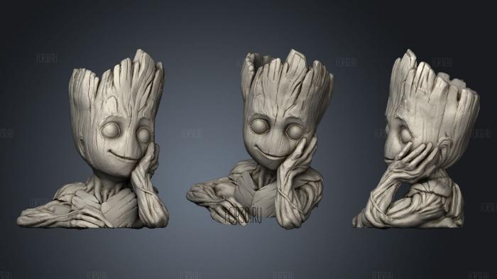 BABY GROOT LAPICERO stl model for CNC