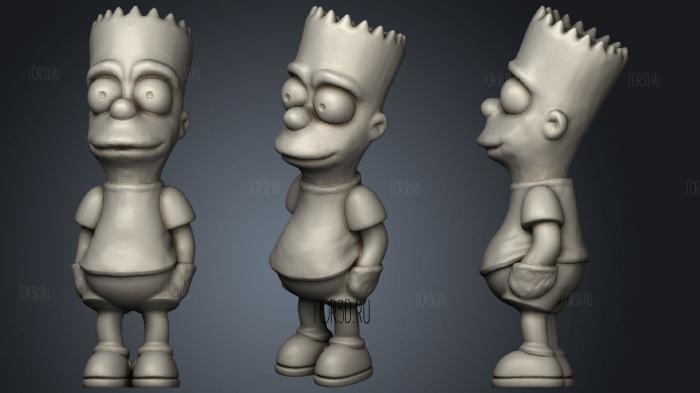 Bart Simpson stl model for CNC
