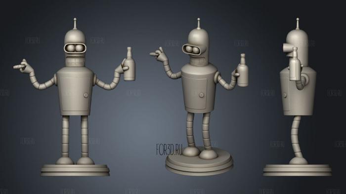 Bender Bending Rodriguez Futurama stl model for CNC