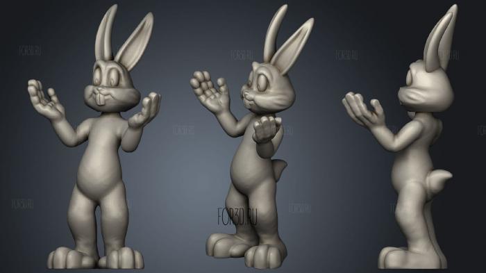 Bugs Bunny stl model for CNC