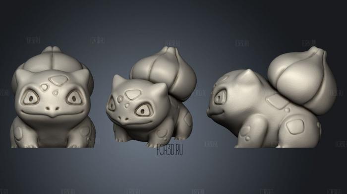 Bulbasaur Pokemon High Poly Realistic 3d stl модель для ЧПУ