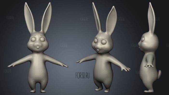 Bunny 3d stl модель для ЧПУ