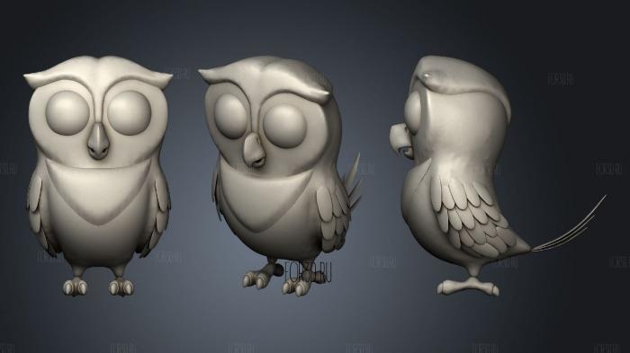 Cartoon Owl 3d stl модель для ЧПУ